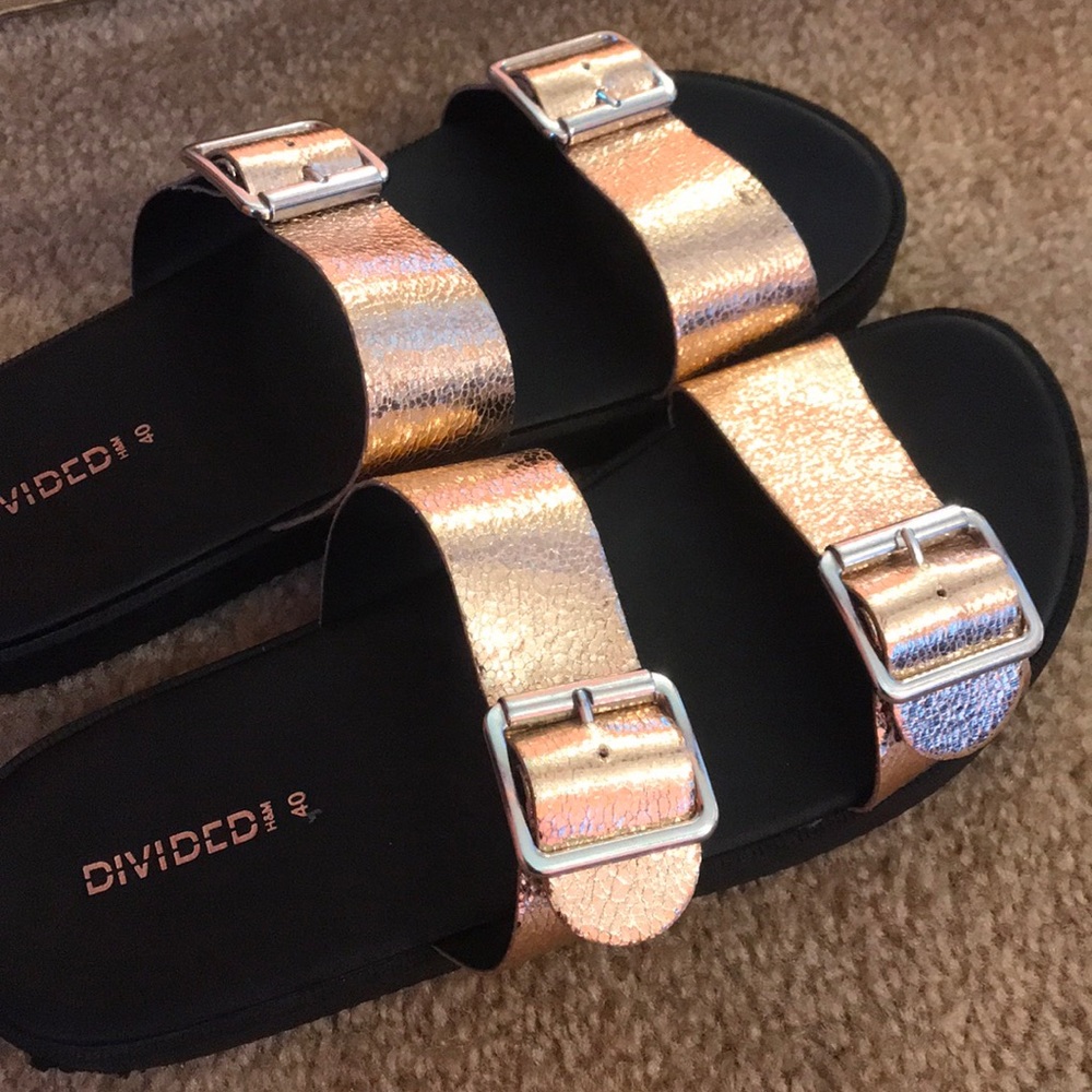 Rose Gold Strap Sandals